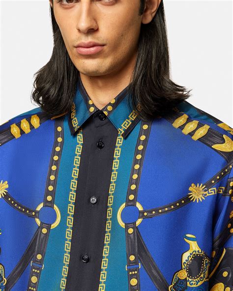 versace medusa silk shirt|Versace t shirt medusa head.